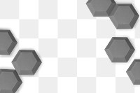 Gray paper craft hexagon patterned background