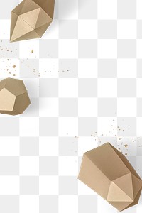 Gold paper craft geometric patterned template