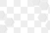 3D white paper craft hexagonal patterned background  design element