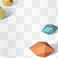 3D colorful elongated hexagonal bipyramid and gray pentagon dodecahedron design element design element