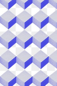 3D gray and indigo paper craft cubic patterned background design element