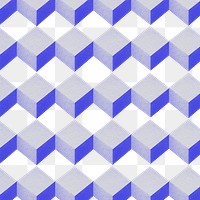 3D gray and indigo paper craft cubic patterned background design element