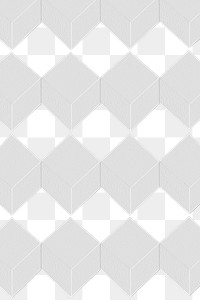 3D gray paper craft cubic patterned background design element