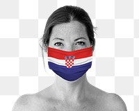 Croatian woman wearing a face mask during coronavirus pandemic