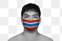 Thai man wearing a face mask during coronavirus pandemic