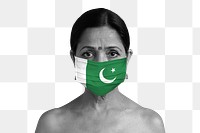 Pakistani woman wearing a face mask during coronavirus pandemic