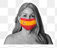 Spanish woman wearing a face mask during coronavirus pandemic