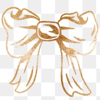 Glittery cute bow sticker design element