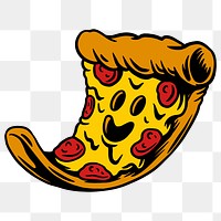 Pizza drawing style sticker design element