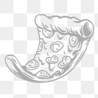 Pizza drawing style sticker design element