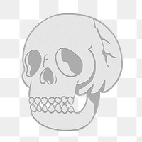 Gray skull sticker design element