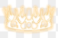 Neon yellow crown sticker design element
