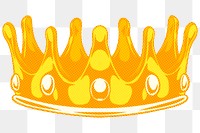 Gold crown sticker design element