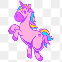 Cute unicorn sticker design element