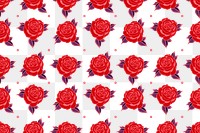 Pop art red rose patterned background design element