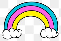 Cute rainbow sticker design element