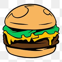 Cheeseburger sticker design element