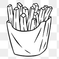 White fries sticker design element