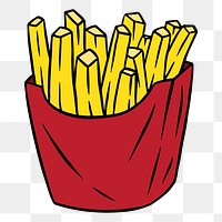  Fries sticker design element
