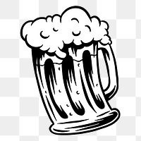 Foamy beer sticker design element