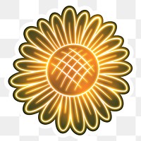 Neon yellow daisy flower design resource 