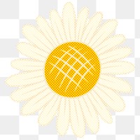 Halftone daisy flower design resource 