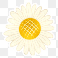 Halftone daisy flower design resource 