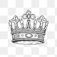 Crown outline sticker overlay design element 