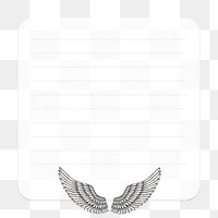 hand drawn wings background design element