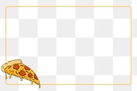 Rectangle pepperoni pizza frame background element