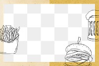 rectangle fast food frame design element
