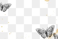 Decorative butterfly background design elements