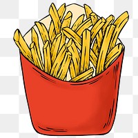 Fries sticker design element