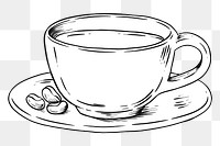 Cup of coffee sticker design element
