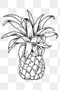 White pineapple sticker design element