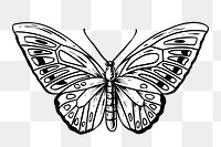 White butterfly sticker design element
