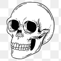 White skull sticker design element