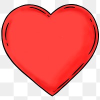 Red heart sticker design element
