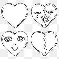  Drawing sticker set design element