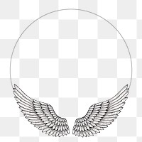 Angel wings frame design element