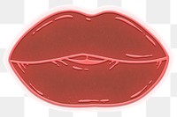 Neon pop art lips sticker design element