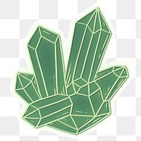 Green natural gem sticker design element
