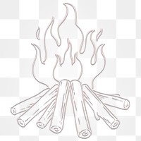 Blazing bonfire flame sticker