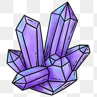 Drawing purple gem design element