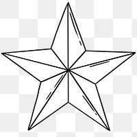 Black and white star icon design element