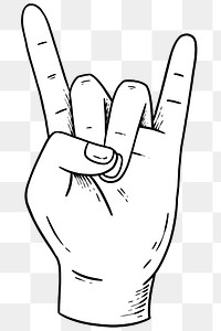 I love you hand sign drawing design element