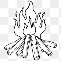 Blazing bonfire flame sticker