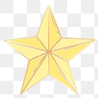 Gold star icon design element