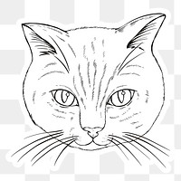 Cat face sticker design element