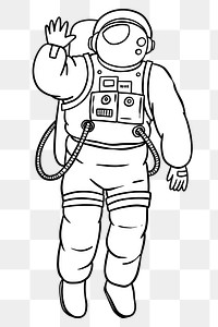 Hand drawn astronaut design element